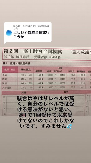 @にんげーんに返信 #大学受験 #e判定からの大逆転 #現役合格 #勉強 #大学 #理系 #模試