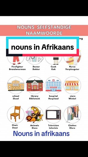 Nouns in Afrikaans: A Detailed Explanation for Grade 4-7 Students