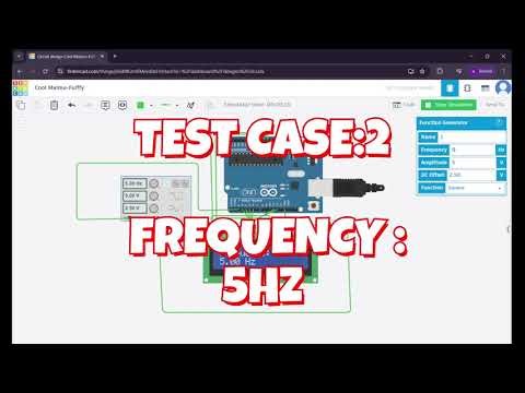 Frequency Counter Simulation - Embedded Systems - Using Arduino - TinkerCad Assignment