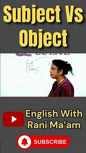 Subject Vs Object | Grammar | English With Rani Ma'am