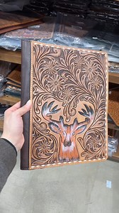 This Christmas, gift something classic. Made with genuine cowhide and detailed tooled leather, this folder adds a refined western touch to any workspace. Western-linens.com | Western Linens