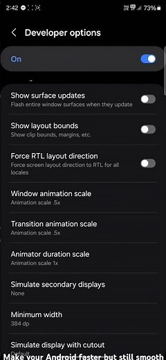 Make your Android phone faster but still smooth