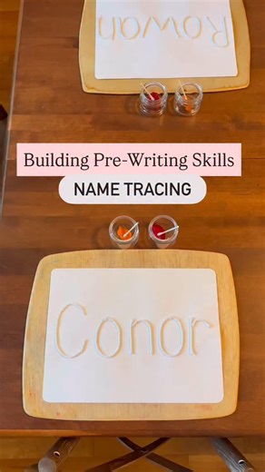 Ms. Daiane | Early Childhood Education | I glued down a white cord in the shape of each child’s name. First, they traced the letters with their fingers, then they grabbed Q-tips... | Instagram