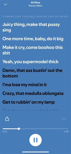 All Mine- Kanye West #song #lyrics #peak #allmine#kanye