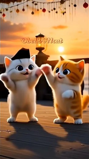 Two cats sailing #funny #aianimation #creativeai #cartoon #cat #funnycats #viralanimation #aivideo