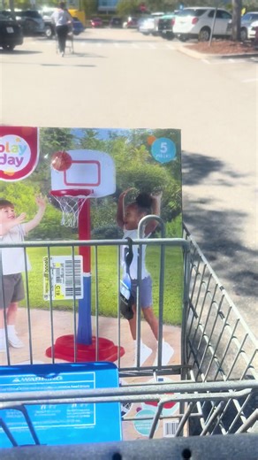 Went to Walmart for groceries, walked out with a basketball hoop🙃 and no groceries.. note to self never go the day of the Super Bowl! @Walmart #walmart #SuperBowl #momlife #momsoftiktok #relatable