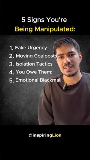 5 Signs You're Being Manipulated!#inspiringlion#manipulate