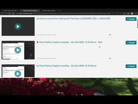How to Submit a Kaltura Video for an Assignment (Students)