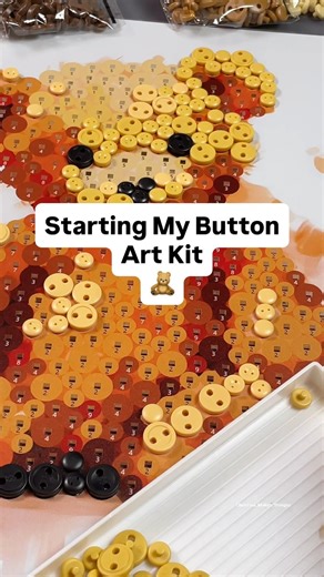 Started my new button art craft #craftyliving #relaxingart #buttonart