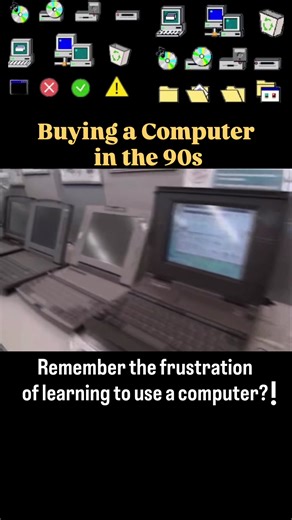 Don’t know why I found this so funny 😅 Buying a computer in the 90s. . . : . . . . . . . . . . . . #90s #retro #nostalgia #millennial #computer