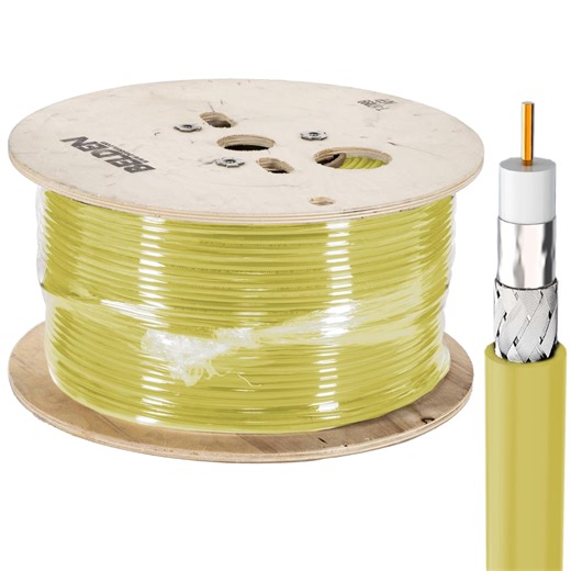 Video Brilliance by Belden - 1694A HD-SDI 6GHZ Precision Video Cable 1000FT Yellow Spool