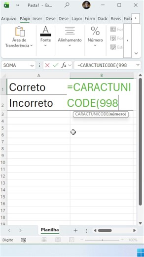 Criando símbolos ✅ e ❌ no Excel #pc #ti #shorts