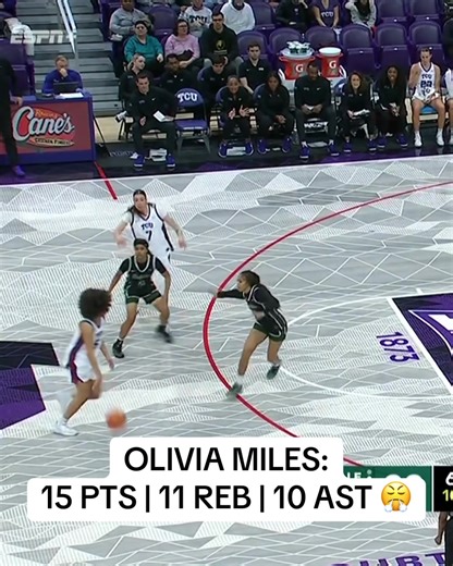 Make it back-to-back triple double games for Olivia Miles‼️ #WBB #OliviaMiles #TCU #basketball #womensbasketball