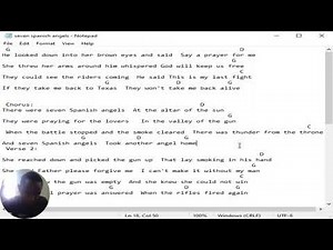 Seven spanish Angels on guitar with three chords C,G,and d