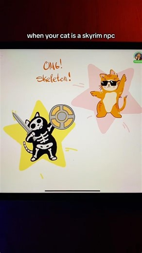 I tried to color a meme… 🗡️ #howtodraw #artchallenge #skeleton #skyrim #digitalart