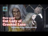 Cat Lady of Crooked Lane Show Scene at Halloween Horror Nights Orlando 2025