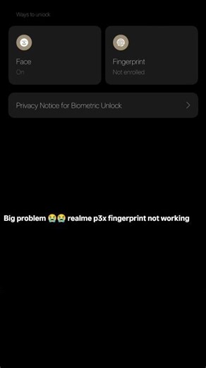 realme p3x big problem fingerprint scanner not working please reply realme breand