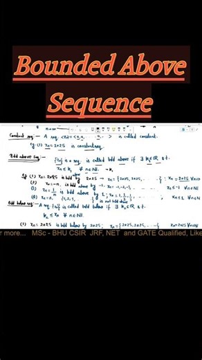 Bounded Above Sequence