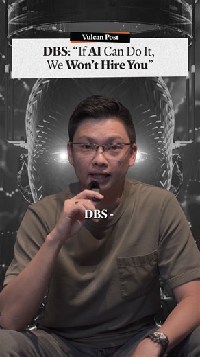Vulcan Post on Instagram: "DBS is hitting pause on hiring—and it’s all because of AI. No new tellers. No call-centre staff. No routine clerical roles. If AI can do it, DBS won’t hire for it. But it’s not about cutting jobs: it’s about changing them. Tellers become digital bankers. Operations staff become AI supervisors. While some roles will disappear, others evolve. This is Singapore’s next job revolution: the entry-level role isn’t at the counter anymore, it’s beside the machine. #dbs #hiring 