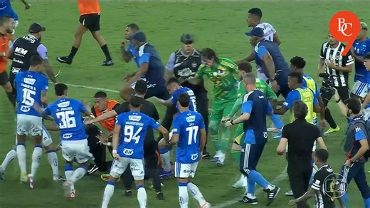 23 red cards in a single football match: Cruzeiro title win over Atletico Mineiro marred by WWE like mass brawl | Watch full video