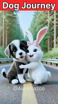 Dog and Rabbit Journeys🥹🎀 #shorts #aivideo #dog #rabbit
