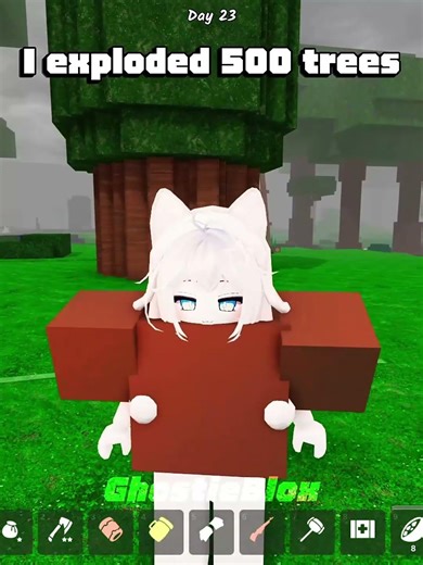 OH MY PC! 🖥️💥 I exploded 500 trees at once... 💀 #roblox #99nightintheforest #ghostieblox