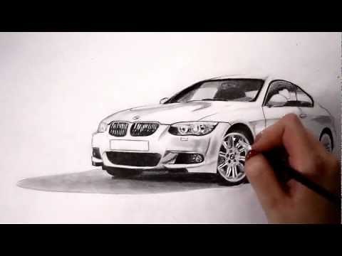 BMW pencil drawing