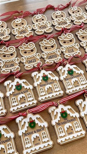 Personalized Christmas Gingerbread Ornaments #christmas #personalizedgifts