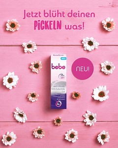 Im Frühling sprießen nicht nur die Blumen, sondern auch deine Pickel? Keine Panik! Unser neues Anti-Pickel SOS Soforthilfe Gel reduziert Pickel in nur 4 Stunden. | bebe