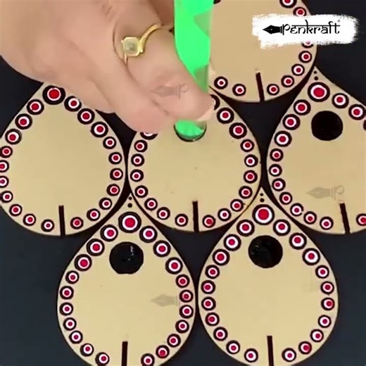 Dot Mandala on MDF Lantern DIY Kit by Penkraft!