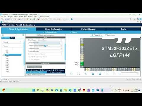 LED brightness control by controlling the PWM using STM32 microcontroller.