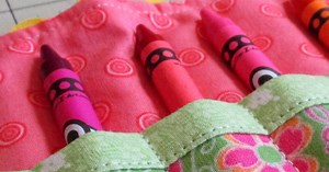 How to Sew a Roll Up Fabric Crayon Holder - Tutorial Tuesday