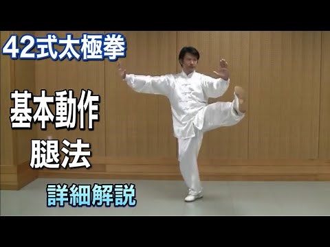 ４２式太極拳 基本動作 腿法 詳細解説（日本語字幕付き）