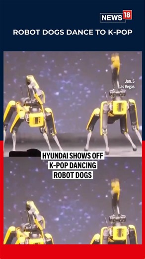 #WATCH | Robot dogs dancing to K-pop and the first public appearance of Boston Dynamics’ Atlas humanoid robot highlight Hyundai’s CES tech showcase #robot #kpop #robotdance #hyundai #News18TamilNadu | News18 Tamil Nadu