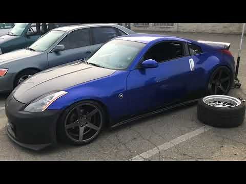 350Z KBD body kit install and new wheels...