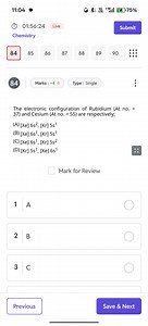 Question:The electronic configuration of Rubidium (Atomic num... | Filo