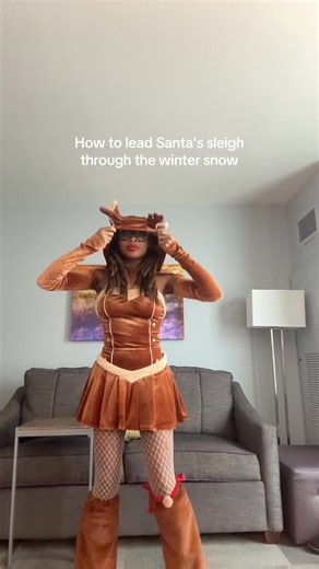 Doni❤️‍🔥 | Multihyphenate Content Creator ✨ on Instagram: "Lemme teach you how to lead Santa’s Sleigh through the winter snow tonight❄️ #htx #cosplay #locs #reindeer #animefrontier"