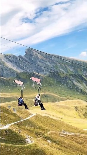 Watching the First Flyer in Action – Grindelwald Adventures! 🇨🇭😁 #grindelwald #switzerland