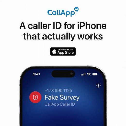 🧠 Smart caller ID – stay safe from spam with real-time insights Animated EN DenisIos2White square