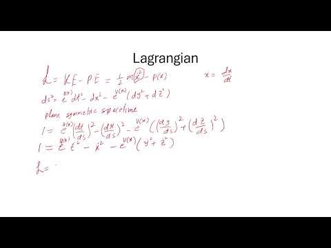 Lagrangian: Deriving the Lagrangian Function,
