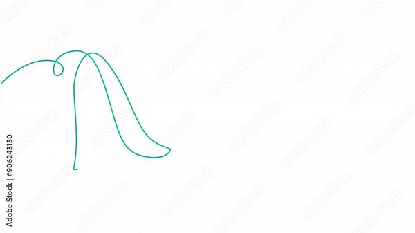 Self drawing line animation high heel shoe continuous one single line drawn concept, Self drawing animation with one continuous line draw, a woman's foot in a sandal, shoes with a heel. pro animation.