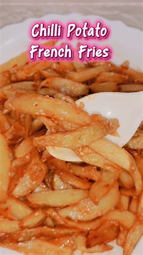 Schezwan Chilli Potato Fries 🍟 #frenchfries #fries #potato #spicy #shorts #youtubeshorts