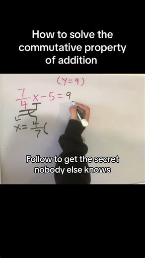 How to solve the commutative property of addition #maths #algebra #algebratricks #trending #phonk