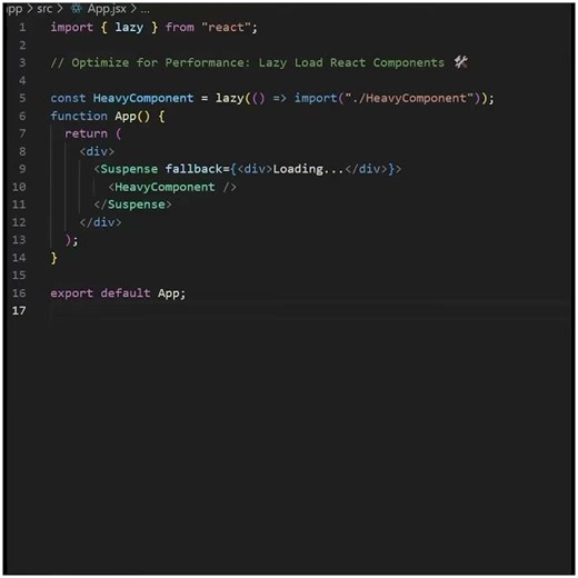 Load Heavy React Components Efficiently | Performance Optimization Tip