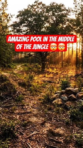 Building a Secret Luxury Pool in the Middle of the jungle 😱From Dirt to Paradise #Shorts #shortsfeed