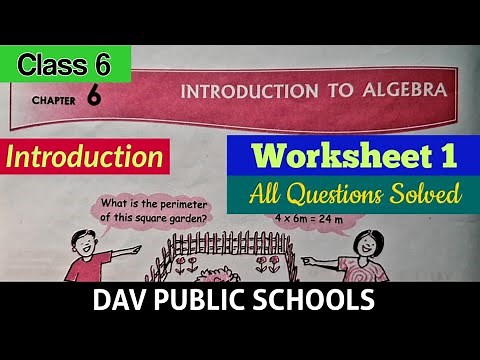 DAV class 6 maths chapter 6 worksheet 1
