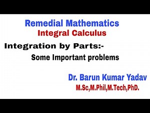 Integration |Integration by parts |Remedial Mathematics |Part 5| #barunmaths #pharmd