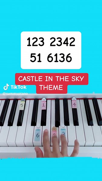 Castle in the Sky Theme: Easy Piano Tutorial