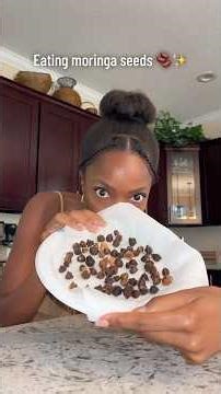 Tasting moringa seeds 🫘✨
