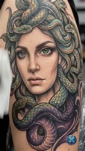 Medusa Tattoo Design | Hyper-Realistic Greek Mythology Sleeve